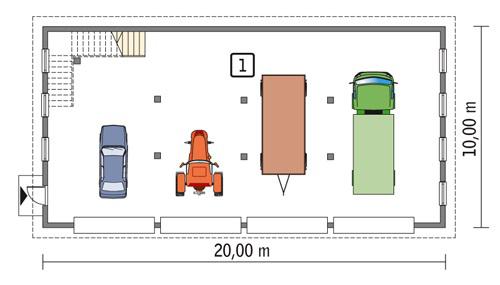 Rzut parteru POW. 176,6 m²