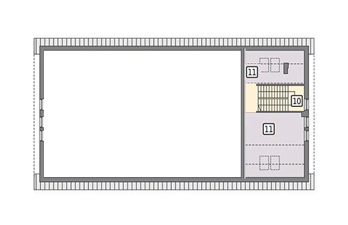 Rzut poddasza POW. 58,7 m²