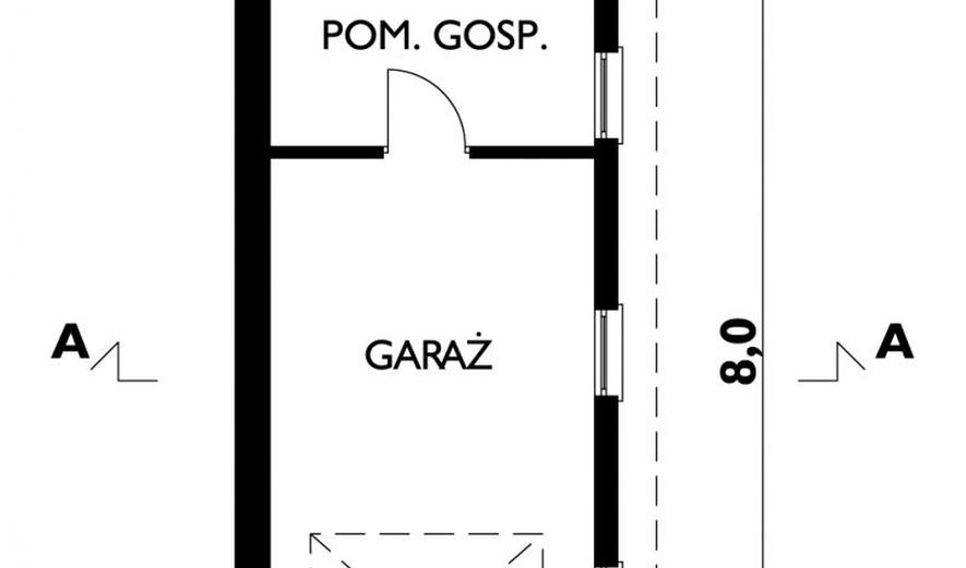 ANG0213 Garaż 09 (z pomieszczeniem gospodarczym)