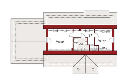 Rzut poddasza lustro: do indywidualnej adaptacji