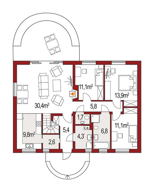 Rzut parteru POW. 0,0 m²