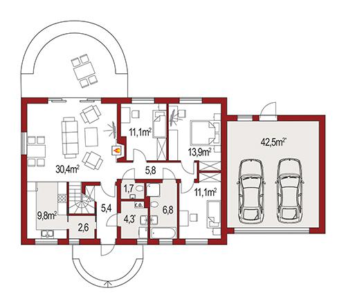 Rzut parteru POW. 0,0 m²