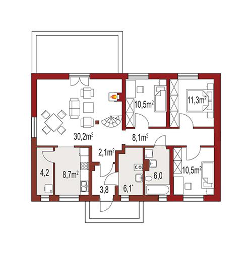 Rzut parteru POW. 0,0 m²