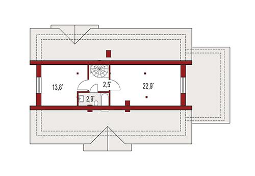 Rzut poddasza: do indywidualnej adaptacji