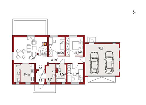 Rzut parteru POW. 0,0 m²