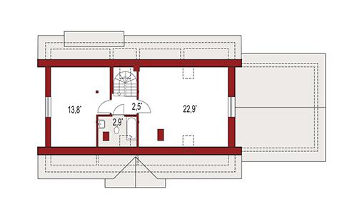 Rzut poddasza: do indywidualnej adaptacji