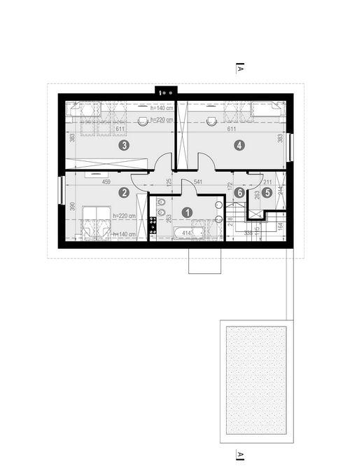 Rzut poddasza POW. 90,2 m²
