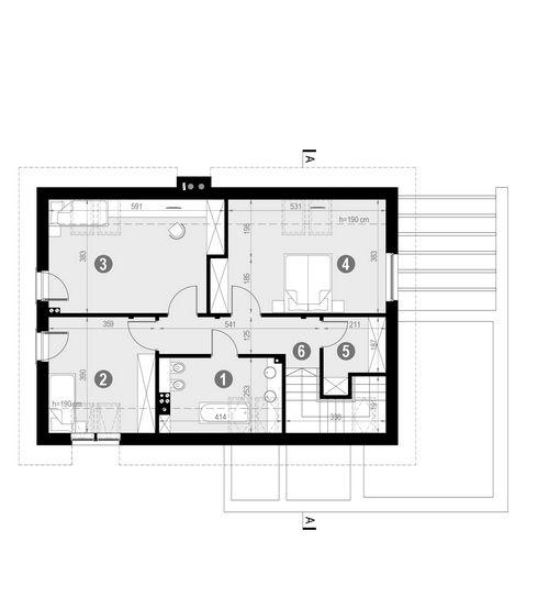 Rzut poddasza POW. 82,3 m²