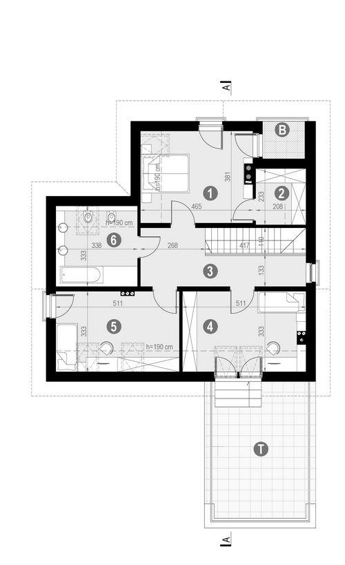 Rzut poddasza POW. 110,8 m²
