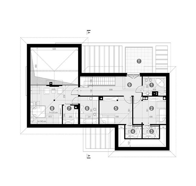 Rzut poddasza POW. 115,9 m²