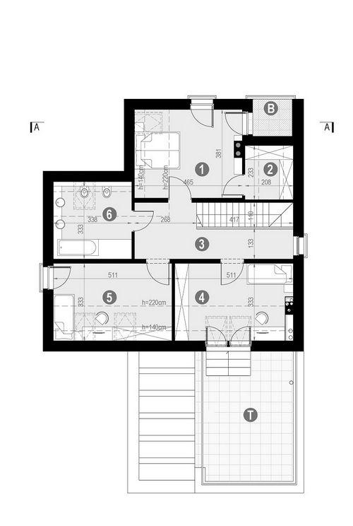 Rzut poddasza POW. 113,0 m²