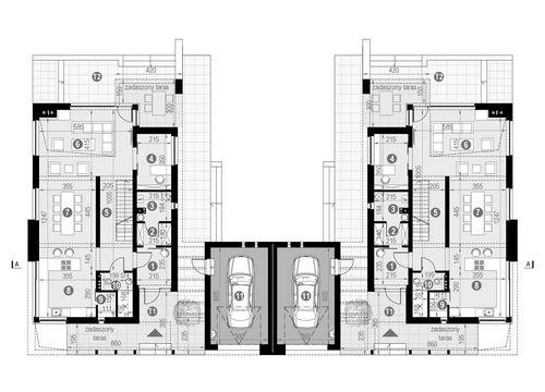 Rzut parteru POW. 112,9 m²