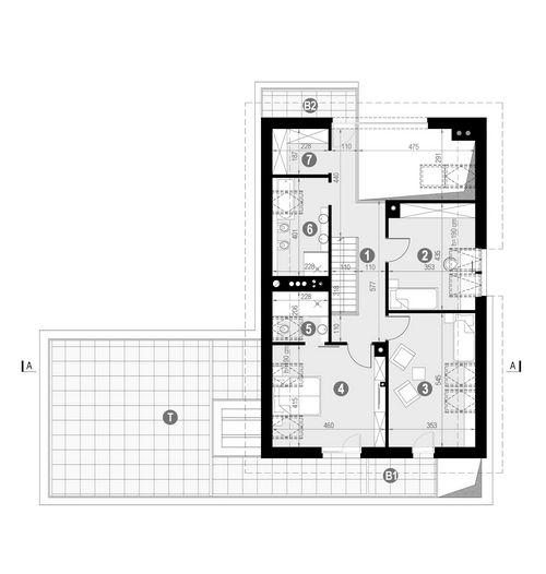 Rzut poddasza: POW. 150,6 m²