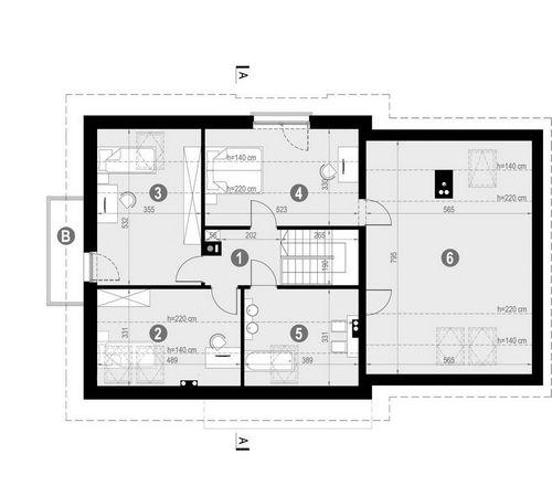 Rzut poddasza POW. 116,5 m²