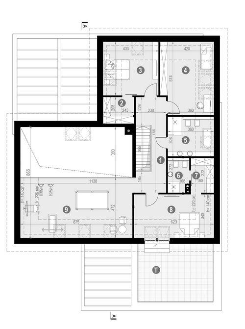 Rzut poddasza POW. 170,7 m²