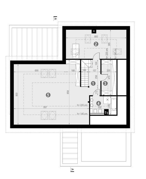 Rzut poddasza POW. 269,7 m²