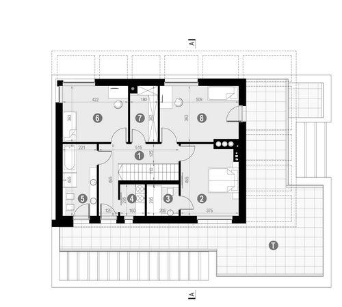 Rzut piętra POW. 157,6 m²