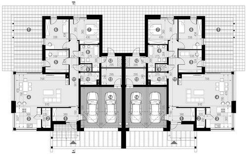 Rzut parteru POW. 173,6 m²