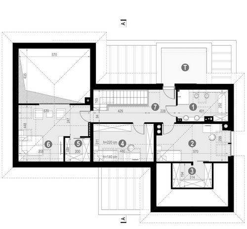 Rzut poddasza POW. 95,4 m²