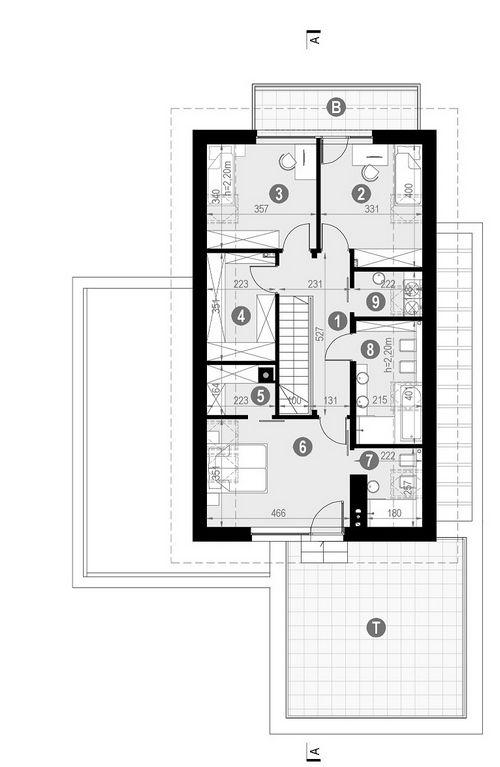Rzut poddasza POW. 120,6 m²