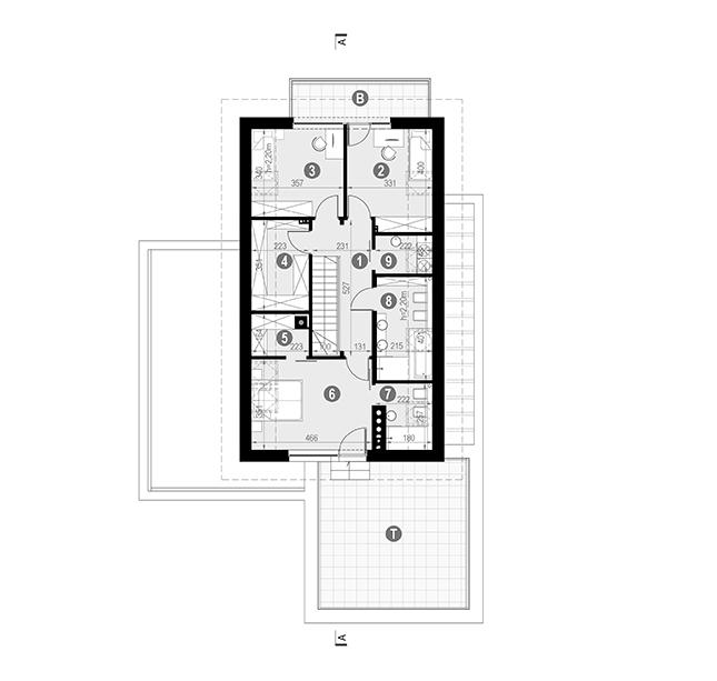 Rzut poddasza POW. 120,6 m²
