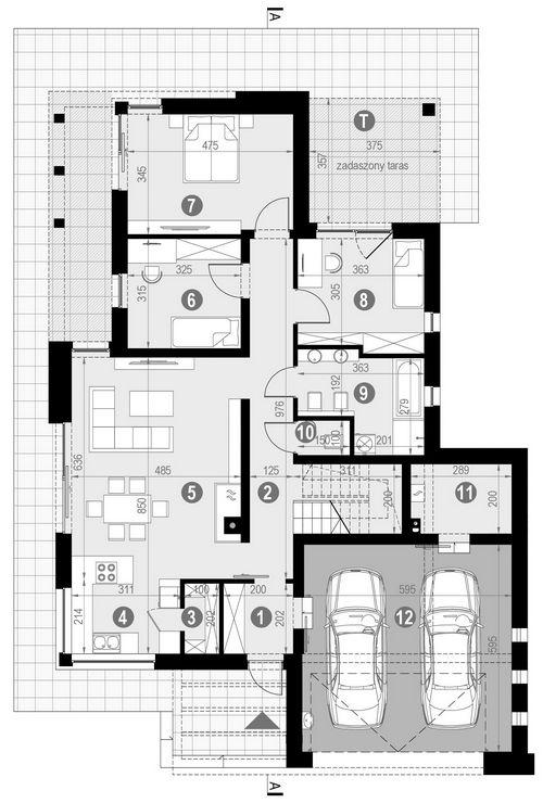 Rzut parteru POW. 149,3 m²