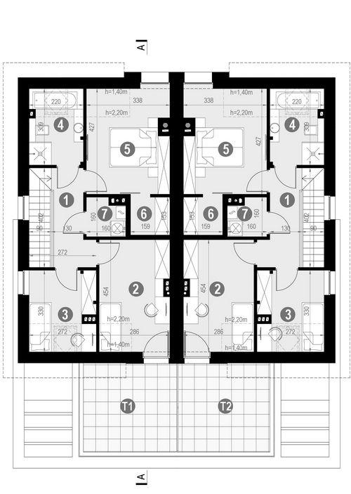 Rzut poddasza POW. 69,7 m²