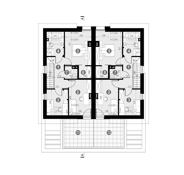 Rzut poddasza POW. 69,7 m²