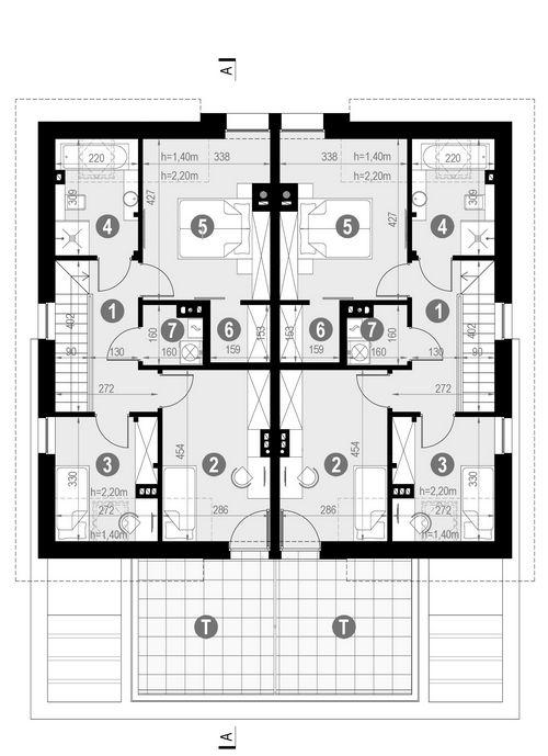 Rzut poddasza POW. 138,0 m²