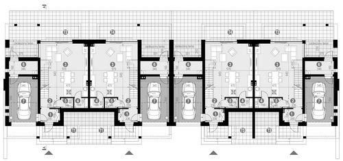 Rzut parteru POW. 73,1 m²