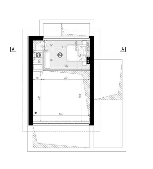 Rzut poddasza POW. 14,9 m²