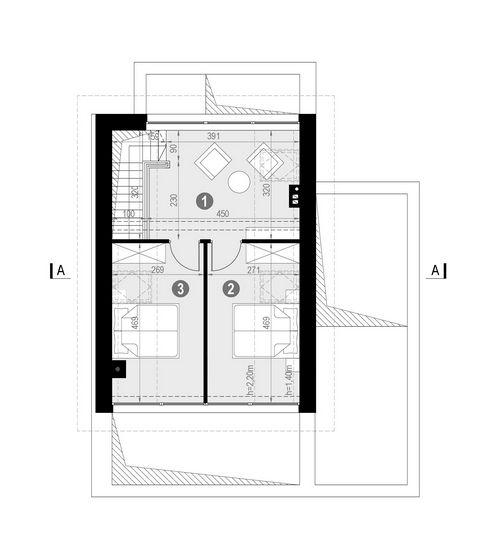 Rzut poddasza POW. 41,2 m²