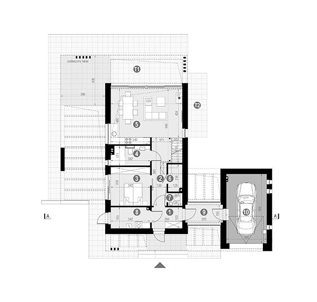 Rzut parteru POW. 97,0 m²