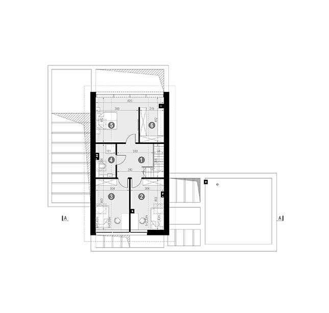 Rzut poddasza POW. 70,1 m²