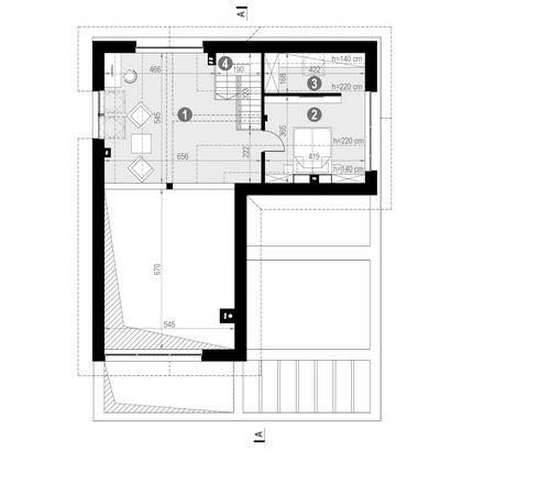 Rzut poddasza POW. 55,2 m²