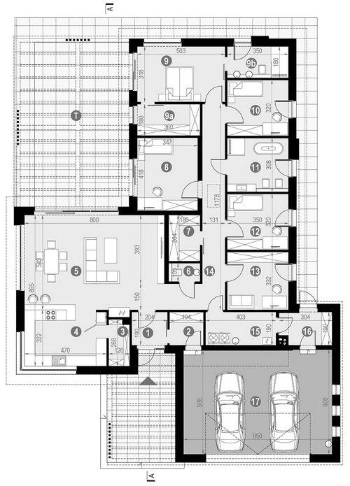 Rzut parteru POW. 246,2 m²