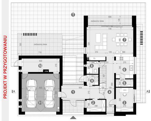 Rzut parteru POW. 147,6 m²
