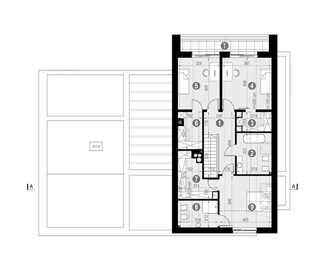 Rzut poddasza POW. 97,2 m²