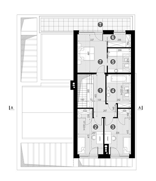 Rzut poddasza POW. 93,5 m²
