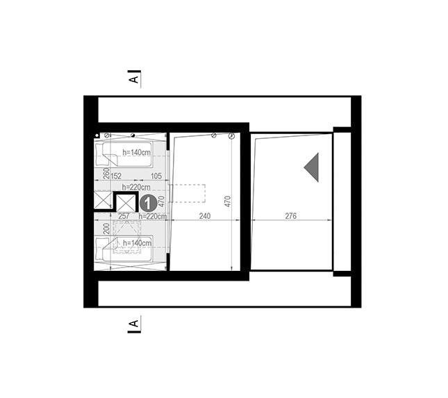 Rzut poddasza POW. 11,7 m²