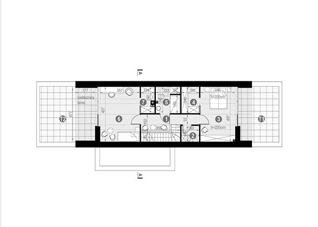 Rzut poddasza POW. 98,6 m²
