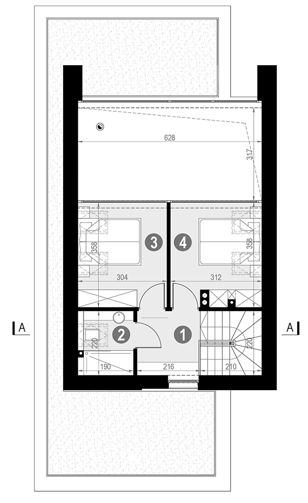 Rzut poddasza POW. 32,3 m²