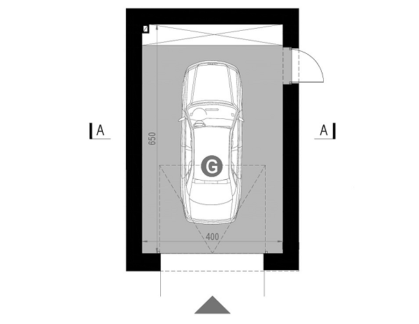 Rzut parteru POW. 26,0 m²