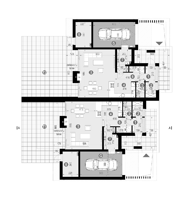 Rzut parteru POW. 90,1 m²