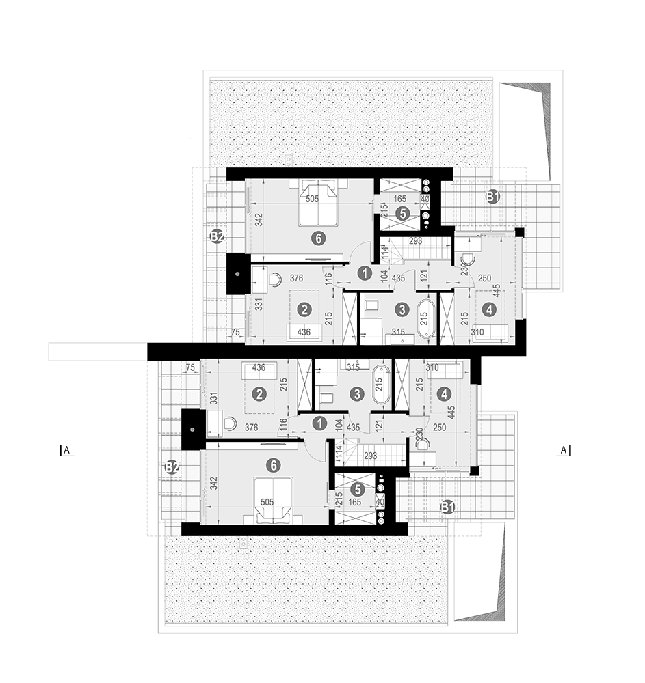 Rzut piętra POW. 79,0 m²