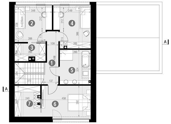 Rzut poddasza POW. 67,3 m²