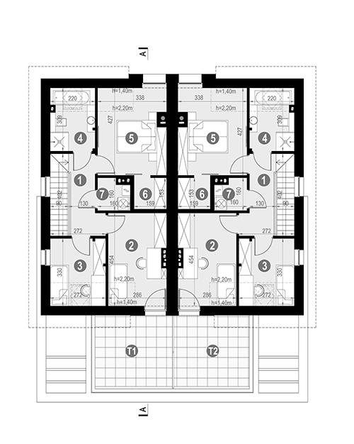 Rzut poddasza POW. 69,7 m²