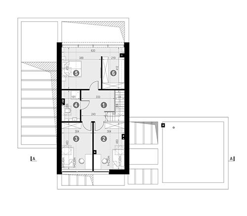Rzut poddasza POW. 70,1 m²