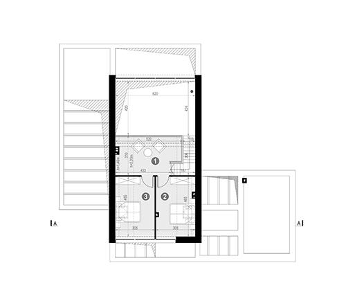 Rzut poddasza POW. 46,1 m²