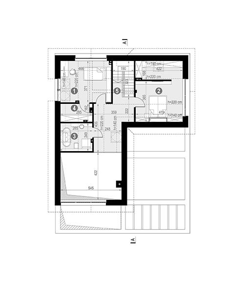 Rzut poddasza POW. 67,8 m²